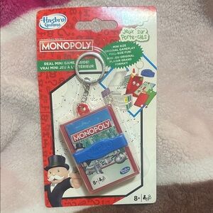 Hasbro Monopoly Mini Keychain - Red and Blue